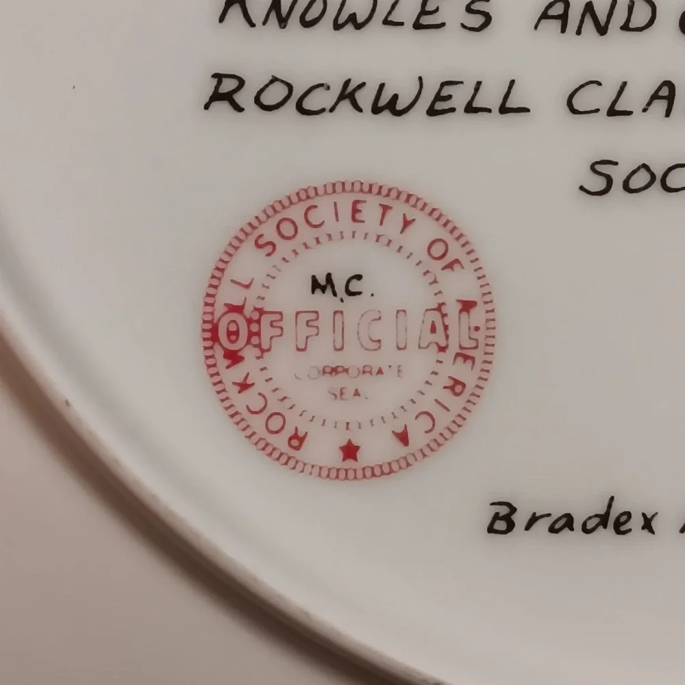 Norman Rockwell The Gourmet Edwin M Knowles Heritage Collection Plate 1985 8.5in